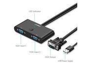 [30711] UGREEN 2 Port VGA input to 1 port VGA output + USB A For Power (Black)