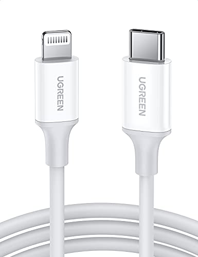 [6957303814930] UGreen Type C to Mfi Certified Lightning Cable Rubber Shell 1M White